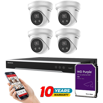 4 X 6mp Hik Vision Acusense Cameras 3tb Camera